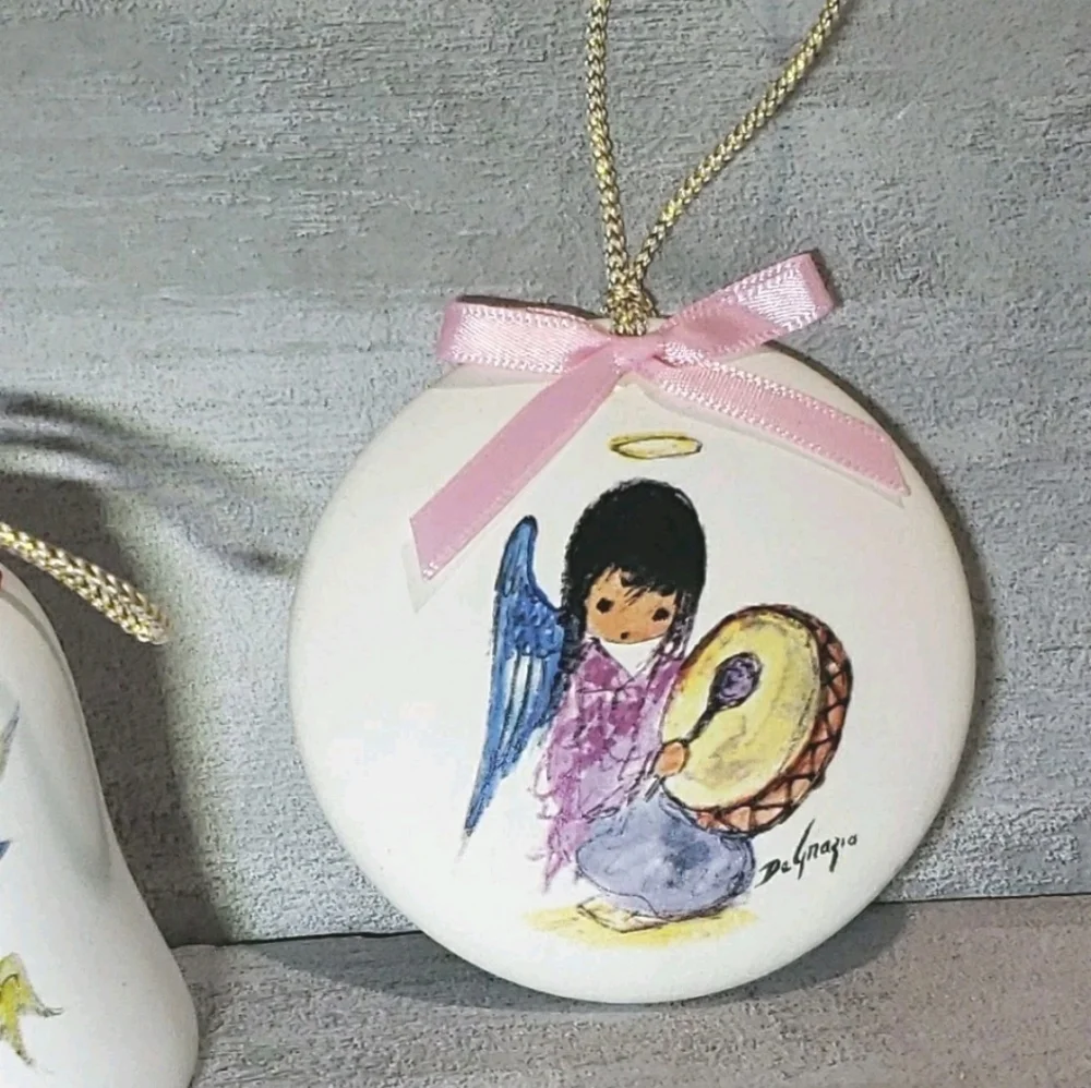 DeGrazia Ornament Lot Of 3 Christmas Native American Signed